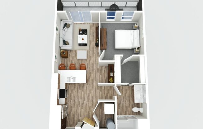 1 bed, 1 bath, 669 sqft, $2,042, Unit One11 414