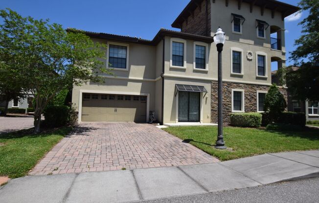 Beautiful 5 bedrooms/ 5 baths, 3 story Townhome with a 2 car garage for rent at 1339 Shinnecock Hills Dr. Davenport, FL 33896.