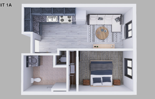 1 bed, 1 bath, 482 sqft, $1,545