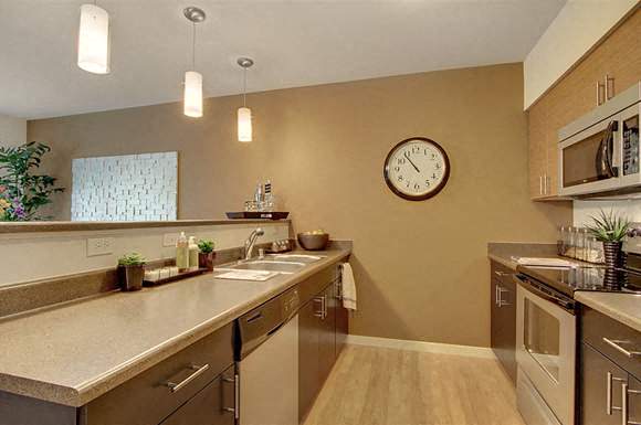 kitchen area in clubhouse