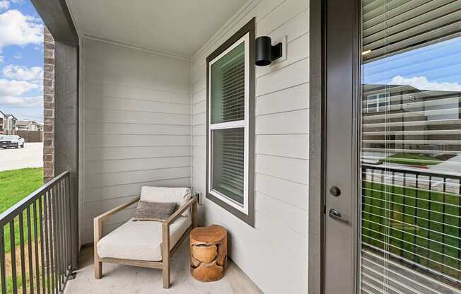 Model Unit Balcony at Whispering Pines in Euless, TX