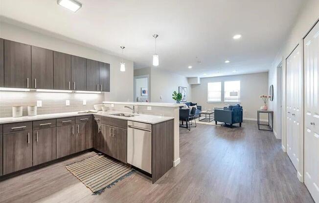 192nd West Lofts Kitchen and Living Room