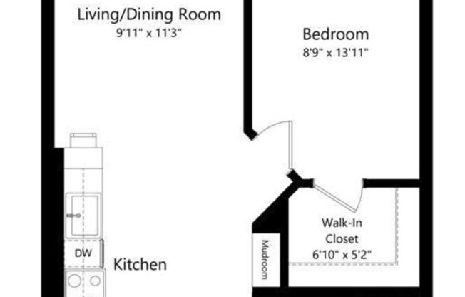 1 bed, 1 bath, 583 sqft, $1,430