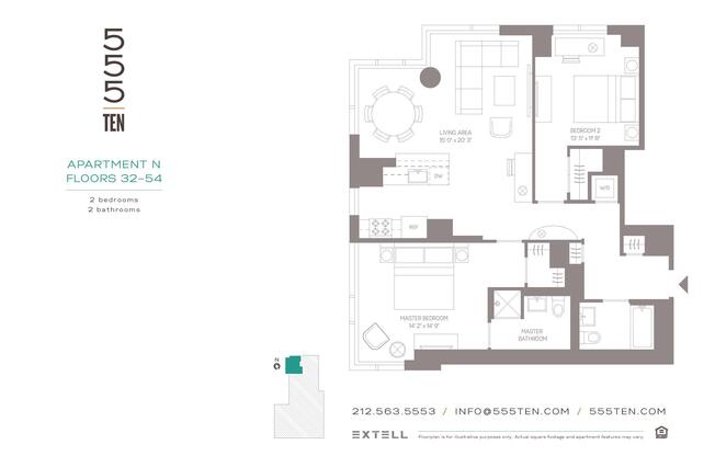 2 beds, 2 baths, $8,775, Unit 43N