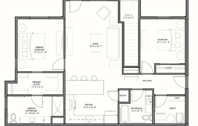 2 beds, 2 baths, 1,169 sqft, $2,125, Unit D102
