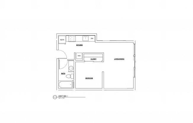 1 bed, 1 bath, $1,425