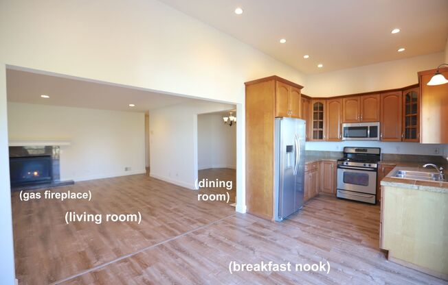 Noe Valley: Italianesque Three Level Home 5 Bedroom 4 Bath with Sweeping Views from the 5 Decks, Back Yard & 2 Car Garage