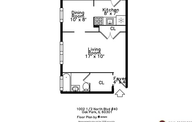 Studio, 1 bath, $1,050, Unit 1002 1/2-38