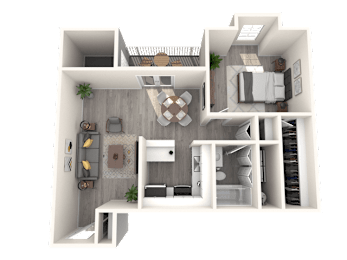 1 bed, 1 bath, 715 sqft, $1,384