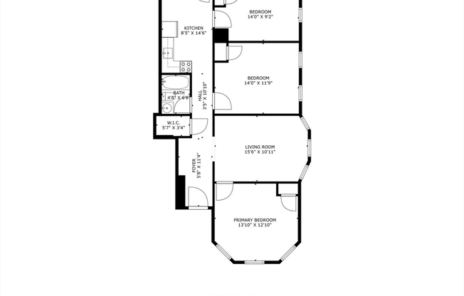 3 beds, 1 bath, 1,001 sqft, $3,350, Unit 1