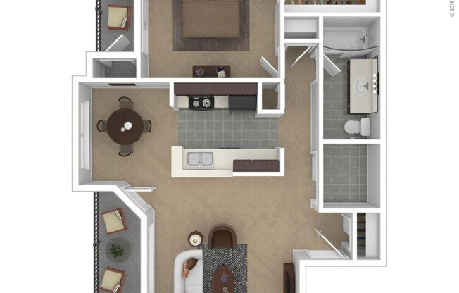 1 bed, 1 bath, 896 sqft, $1,840