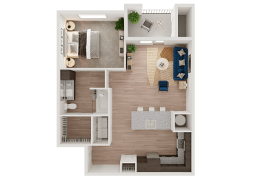 1 bed, 1 bath, 817 sqft, $1,307