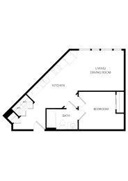 1 bed, 1 bath, 581 sqft, $1,325