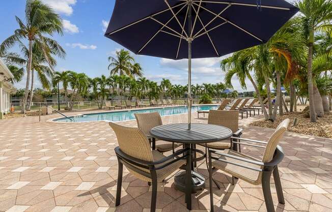 Poolside Seating | Bay Breeze Villas