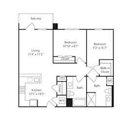 2 beds, 2 baths, 900 sqft, $4,898