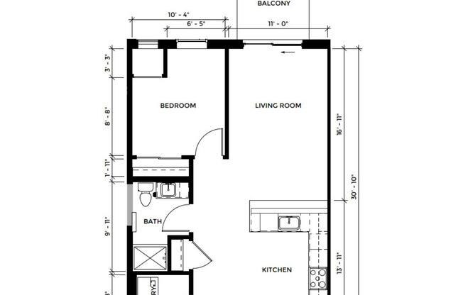 1 bed, 1 bath, 714 sqft, $1,650, Unit SC 1408-103