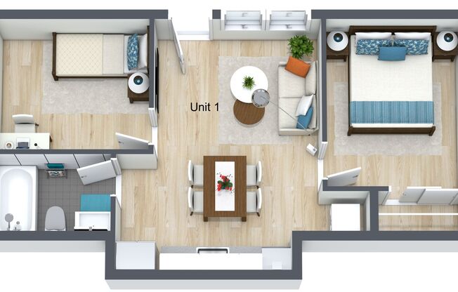 2 beds, 1 bath, 545 sqft, $2,545, Unit 26