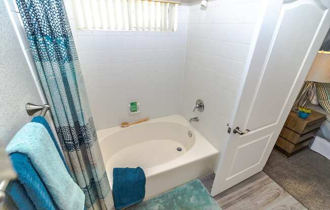 this is a photo of the bathroom in a 1 bedroom apartment at deer hill apartments in c