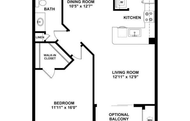 1 bed, 1 bath, 827 sqft, $1,917