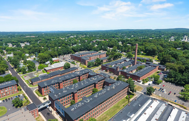 Aerial View at Clocktower and Velvet Mill Apartments, Manchester