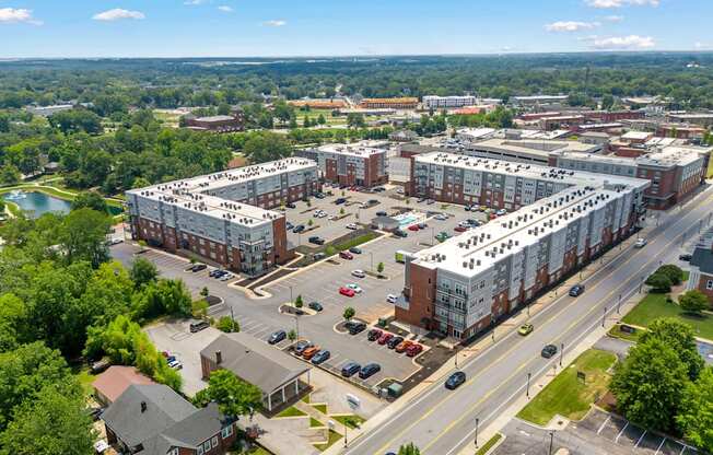 Overhead view of Park View Greer Apartments in Greer, SC