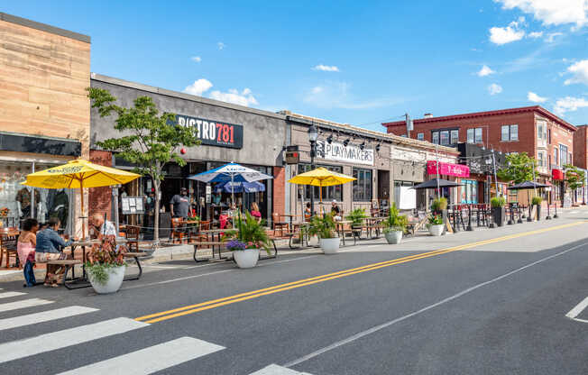 Grab a bite to eat at any of the delicious restaurants along Moody Street.