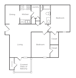 2 beds, 1 bath, 982 sqft, $1,288