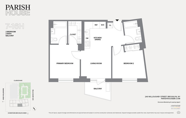 2 beds, 2 baths, $5,850, Unit 13H