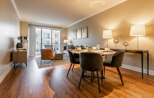 The Mercer Apartments Model Dining Room