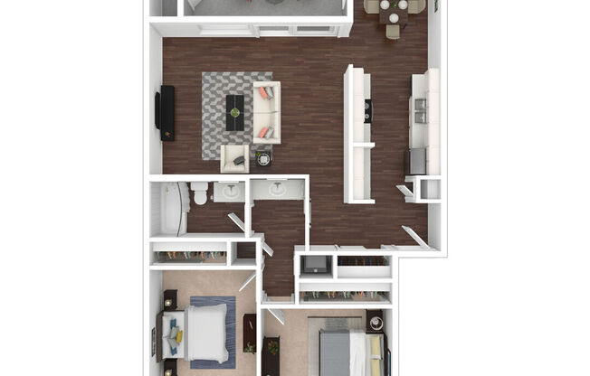2 beds, 1 bath, 977 sqft, $2,628