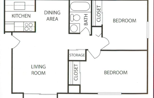 2 beds, 1 bath, 700 sqft, $900, Unit 609 N Saginaw