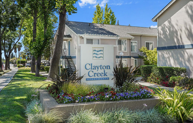 Visible Monument Sign at Clayton Creek Apartments, Concord, CA