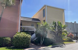 Furnished 2nd floor two-story condo in gated Marina Club on Hillsborough River.