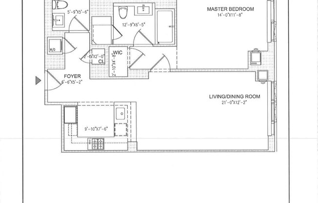 1 bed, 1.5 baths, 836 sqft, $5,100, Unit 3R