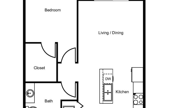 1 bed, 1 bath, 768 sqft, $1,560, Unit 4880-208
