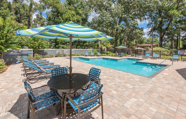 take a dip in the pool at villas at houston levee west apartments in cord