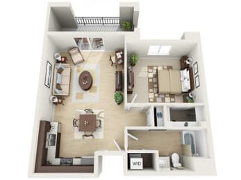 1 bed, 1 bath, 745 sqft, $2,944