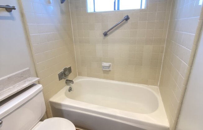 bathtub and bathroom toilet view of the bathroom at Brittany House 480 Boynton Avenue  San Jose, CA 95117