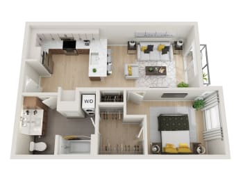1 bed, 1 bath, 697 sqft, $1,999