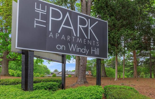 The Park on Windy Hill Apartments property sign