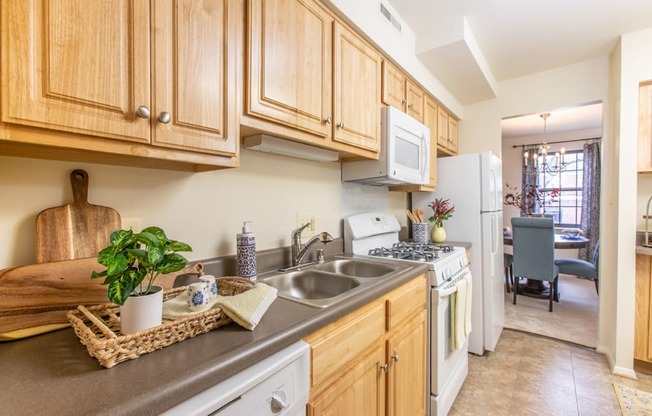 Eat in kitchen with ample cabinet storage  at Brittany Apartments, Baltimore