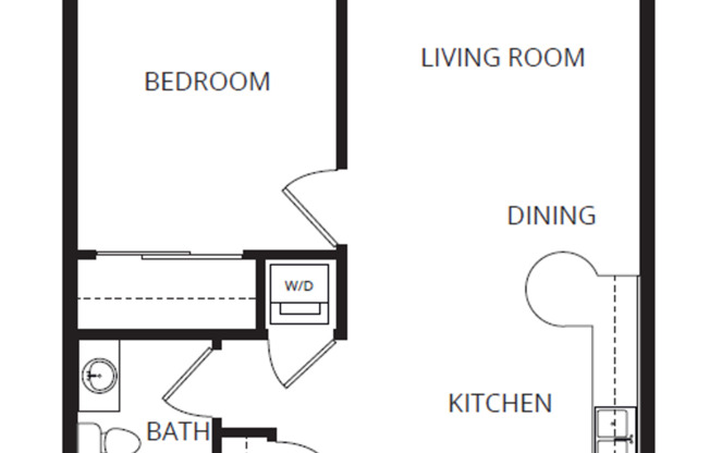 1 bed, 1 bath, 640 sqft, $1,100