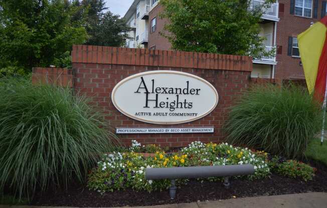 Alexander Heights Senior Apartments - Entrance Sign