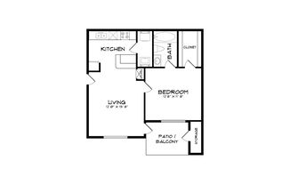 1 bed, 1 bath, 640 sqft, $1,159