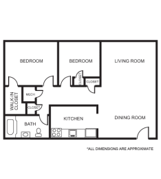 2 beds, 1 bath, 875 sqft, $1,095
