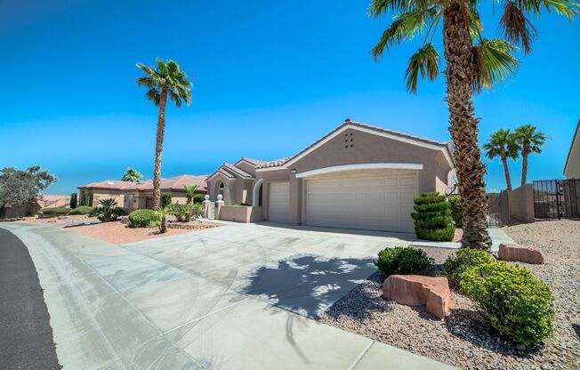 Sun City Anthem!! 55 & Older!! Single Story!! Private Pool!! Strip Views!! 3 bedrooms and 3 car Garage!!