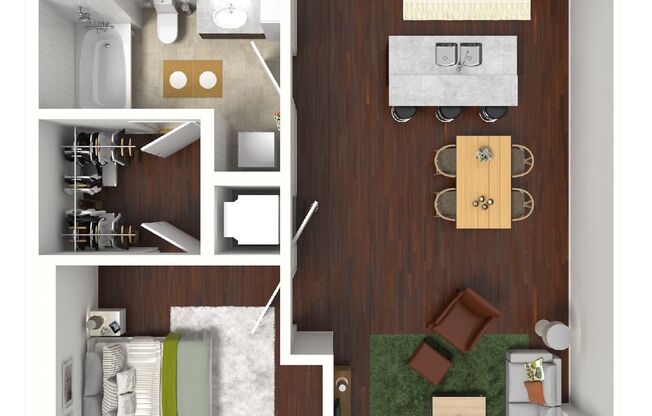 1 bed, 1 bath, 790 sqft, $1,605, Unit 701