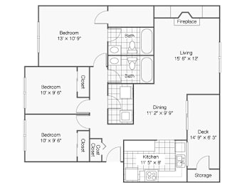 3 beds, 2 baths, 1,141 sqft, $2,312