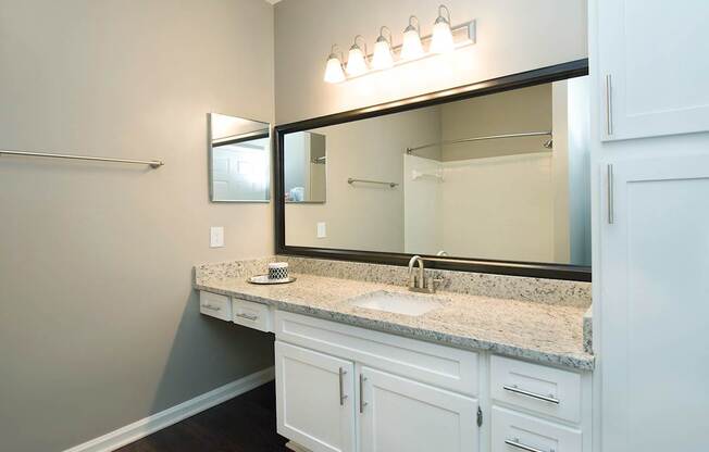 Spacious bathrooms with a lot of counter space (Signature)