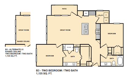 2 beds, 2 baths, 1,135 sqft, $1,500